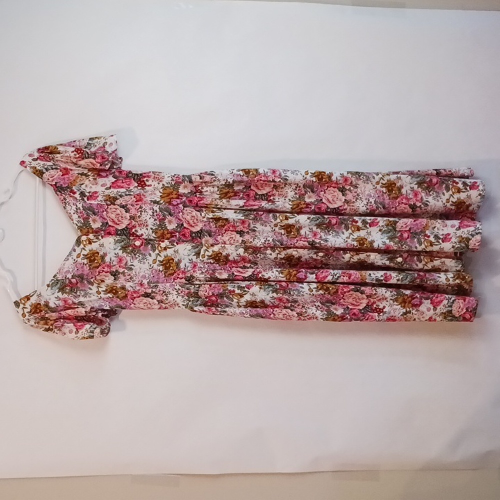 Vintage Cottagecore Grunge Floral Corset Midi Dress